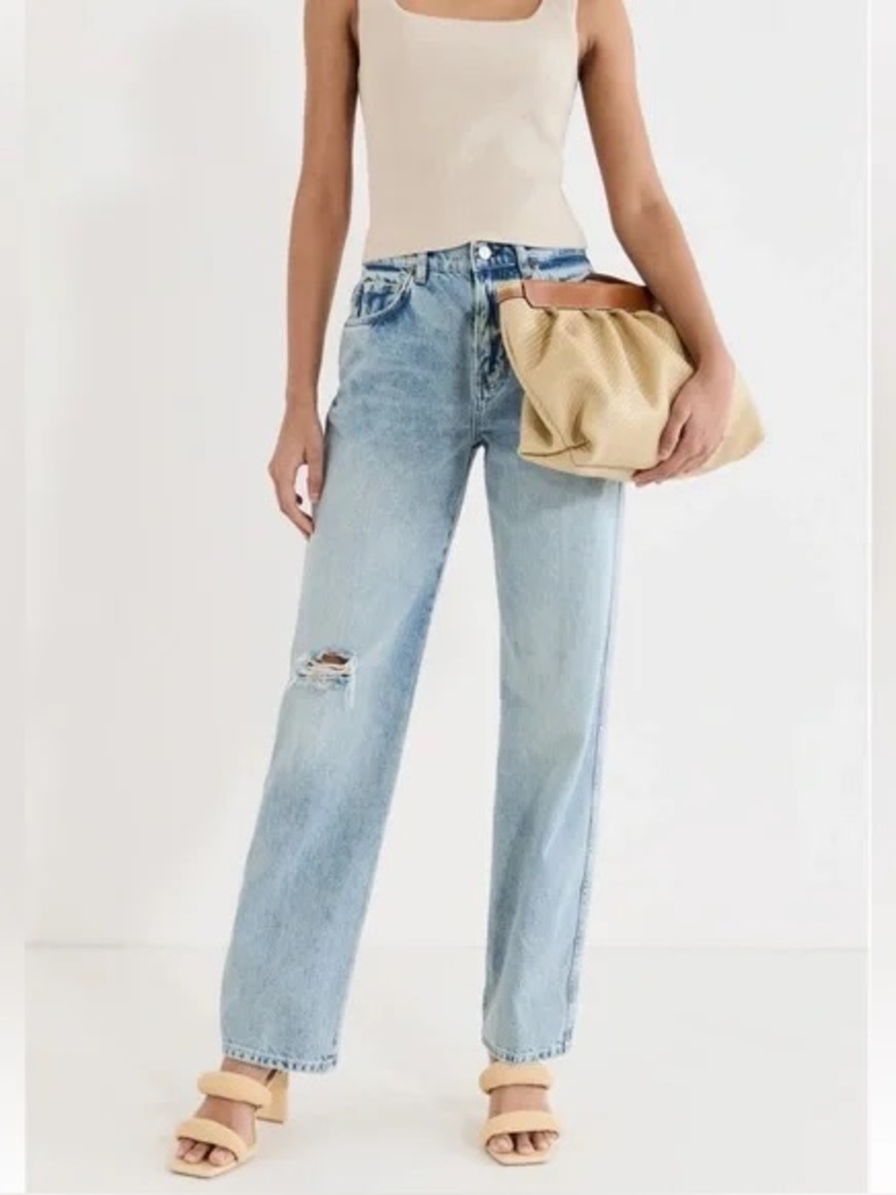 Reformation Val 90’s Baggy Mid Rise Straight Jeans in Folsom